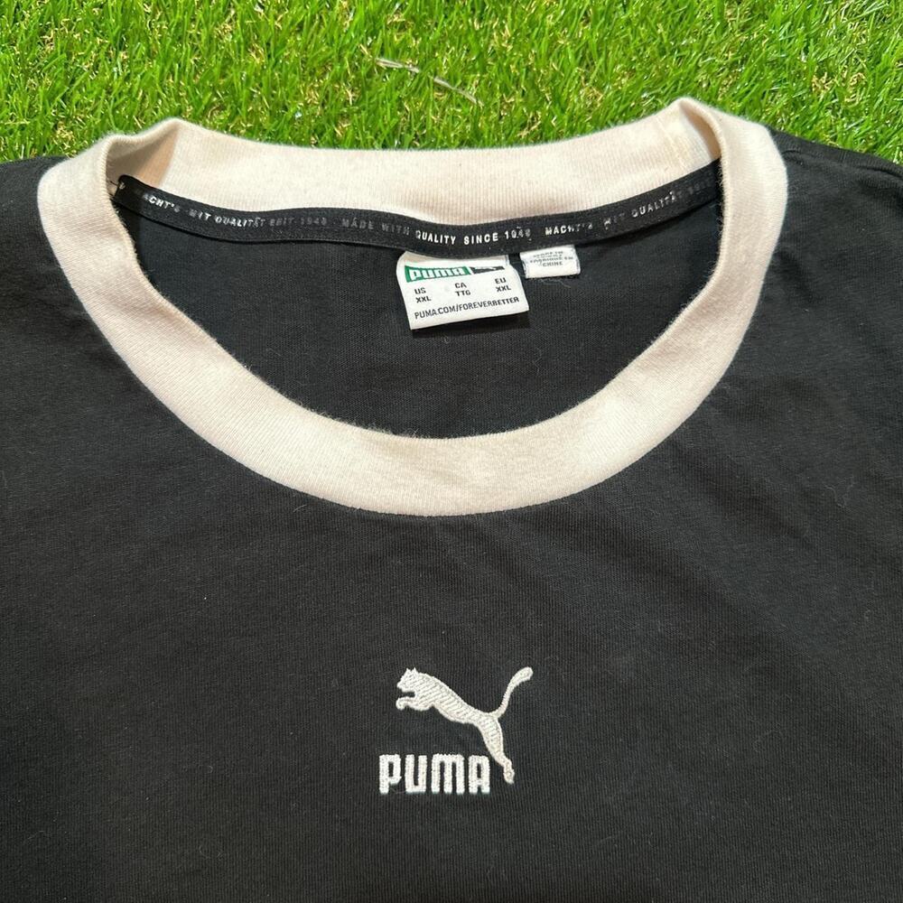 Retro Puma Single Stitched Embroidered Logo Graphic Tee - Picture 2 of 3